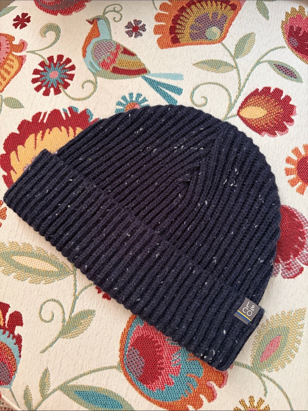 Navy Ribbed Knit Beanie - Winter Hat New